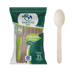 Colher Madeira Refeicao 16CM C/25un